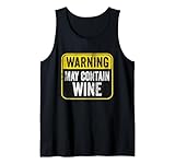 Photo Gallery segnale di avvertimento con scritta may contain wine, divertente compleanno canotta Photo Gallery segnale di avvertimento con scritta may contain wine, divertente compleanno canotta