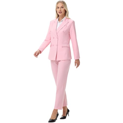 Pant Suits for Women Formal Pant Suits Double Breasted Blazer Sets Women 2 Piece Outfits2