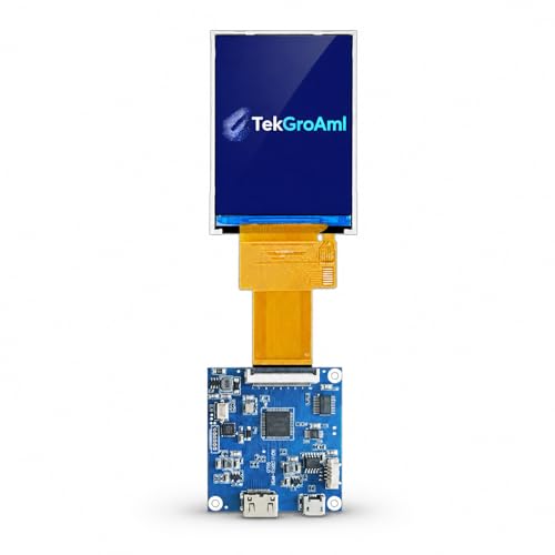 Image of TekGroAml 2.8 inch 480x640 IPS mini Square LCD Screen with HD Driver Board | 16.7M Color Display Module, SPI /RGB Interface, for DIY & Embedded Use,Micro USB Power port