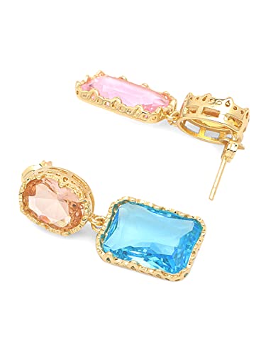 Crystal Drop Earrings Gold-toned Glamour Spark Drop Earrings