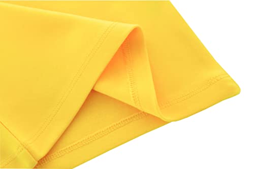 Lilax Girls' Basic Long Sleeve Mock Turtleneck Cotton T-Shirt 10 Yellow #TOP4