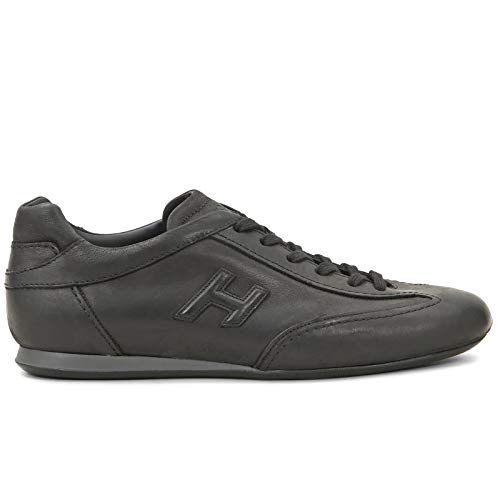 Migliori Scarpe Hogan da 200 a 300 euro Hogan Sneakers Uomo Olympia Nere in Pelle Vintage - HXM0520I976 PX6B999 - Taglia 7