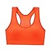 Women's Sports Bras Fashion Racerback Breathable Stretch Comfy Gathering Yoga Workout Bralette Corset Underwear Orange One Size