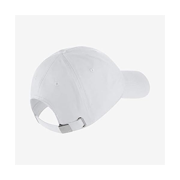 Nike-Unisex-Sportswear-Heritage86-Cap NIKE OneSize Swoosh H86, White/Metallic Silver, One Size
