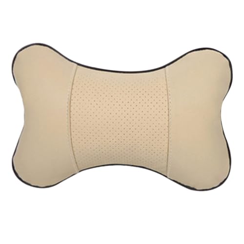 LALADEFIEE Car Neck Pillow for Driving Synthetic Leather Support Cushion Ergonomic Bone Design for Comfort Easy to Secure Modern Car Interior Accessory