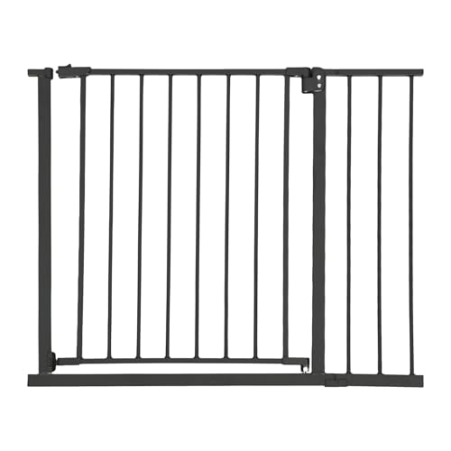 Relaxdays Cancello di sicurezza per scale, 95-100 cm, senza fori, Neonati e bambini, Cancello da montare, nero