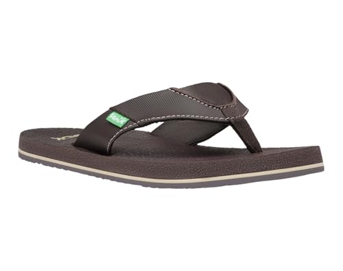 Image of Sanuk Kids unisex-kids Root Beer Cozy Flip Flop