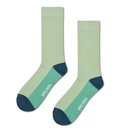 Happy Socks Basics Collection- Multi-Pack Crew Socks for Men and Women- Blue, Pink, Grey, Green2