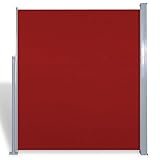 Material del soporte: Acero vidaXL Toldo Lateral Retráctil Poste de Acero Rojo 180x300 cm Mampara Terraza