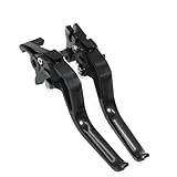 Embrague Maneta Freno para FZ1 FZ 1 FAZER 2006-2016 Manillar Motocicleta 3D CNC Palanca Embrague Freno Que Ahorra Trabajo Manetas Moto(Negro)