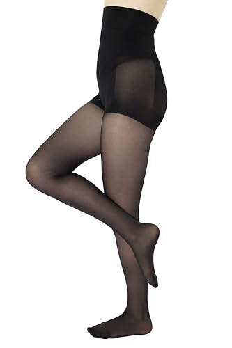 MANA MANA Collants De Compression Pour Femmes - Compression Et Mise En Forme Légères, Contrôle Du Ventre Et Lifting Des Fesses - Parfaits Pour Toutes Les Occasions, Nero, L/XL