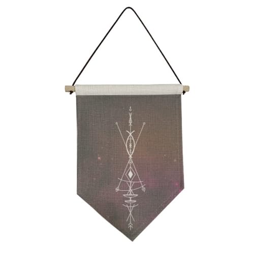 Drapeau en toile extraterrestre géométrique pour créer un coin gaming futuriste
