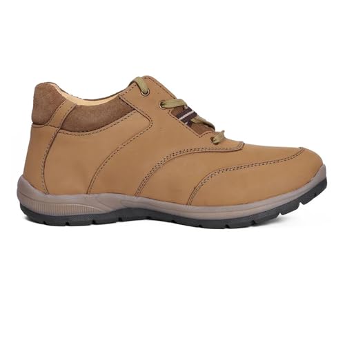 Image of Red Chief Men's Genuine Leather Casual Shoes | Stylish Lace-Up Footwear for Office, Regular Wear & Semi-Formal Outfits | Anti-Slip Sole & Cushioned Collar | RC3421