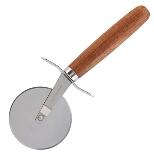 Nicolas Vahe Pizzaschneider aus Akazienholz – Robustes Design, 19,5 cm x 8,5 cm – Ideal für präzises Schneiden von Pizza, Pasta & mehr