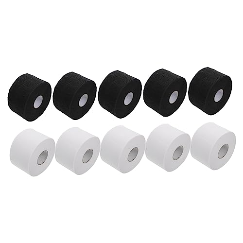 Gogogmee 10 Rolls Disposable Neck Papers for Hair Styling Barber Neck Strip Black Wrap Strips Reusable Hair Wraps