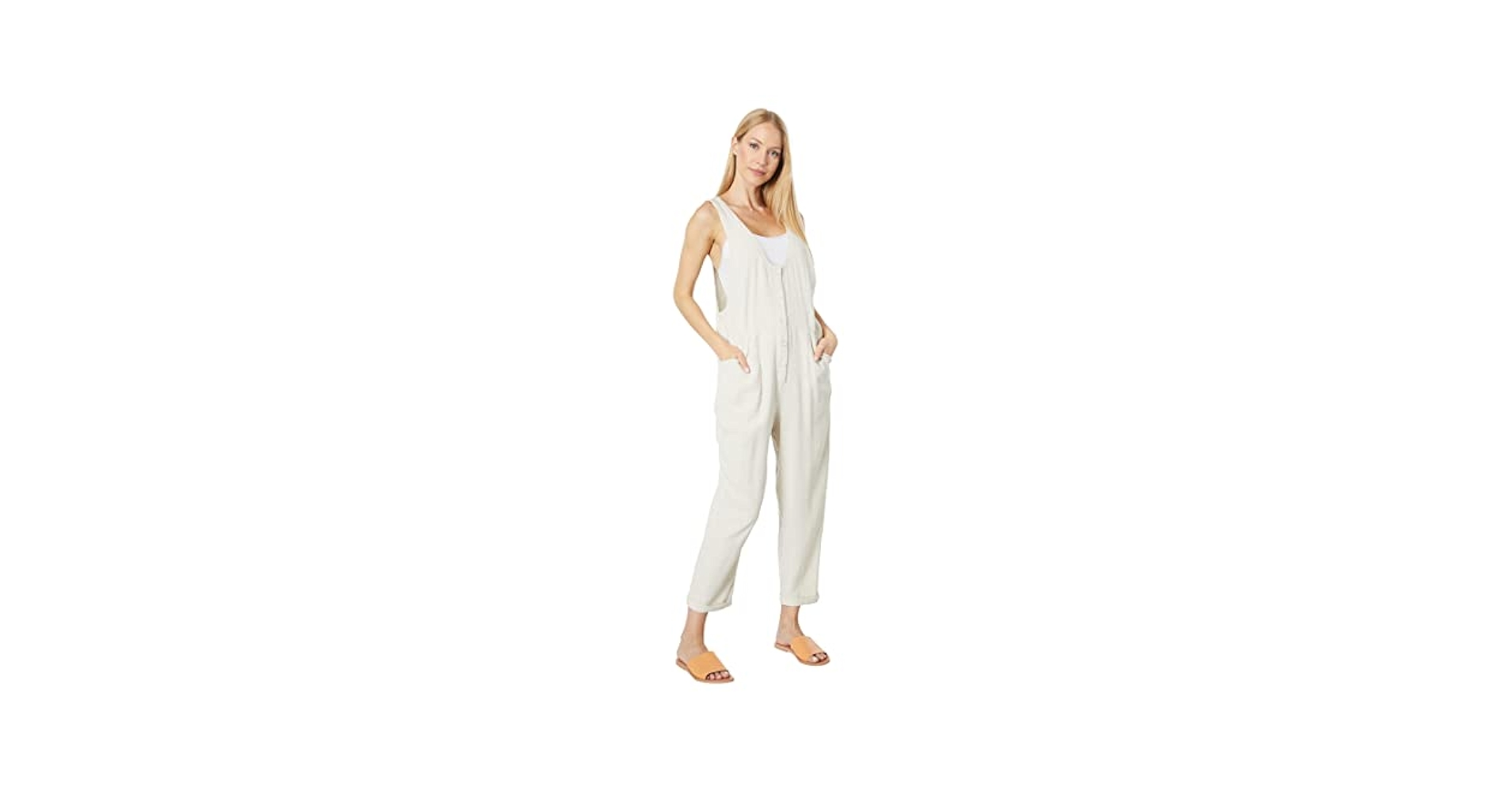 Amazon.com: Bobi Los Angeles Button Front Jumpsuit in Indio