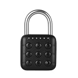 TLYITU Combination Padlock – Combination Lock with 6-Digit Code, Digital Padlock with Keyless Entry, IP67 Waterproof Zinc Alloy Lock for Locker, Gym, Travel, Outdoor, Gate (Black)