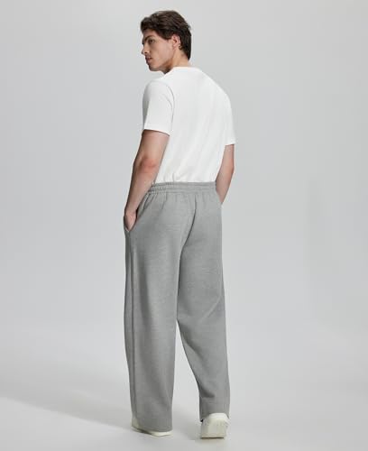 Susclude Mens Fleece Lined Baggy Sweatpants Wide Leg Heavyweight Comfy Lounge Slacks Loose Fit Track Pants Fall Winter3