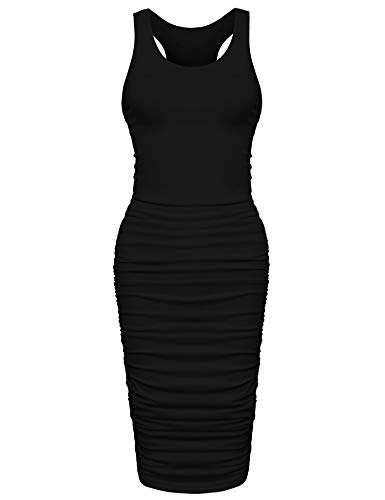 Zeagoo Ruched Bodycon Dress And Women Sexy See Through Mesh Dress #TOP14
