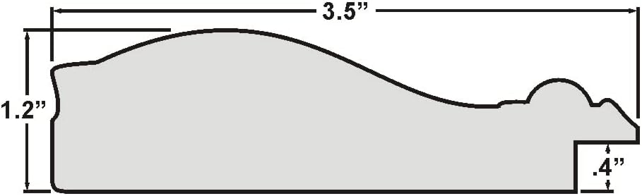 Craig Frames Borromini, 8x10 Picture Frame, Black Walnut