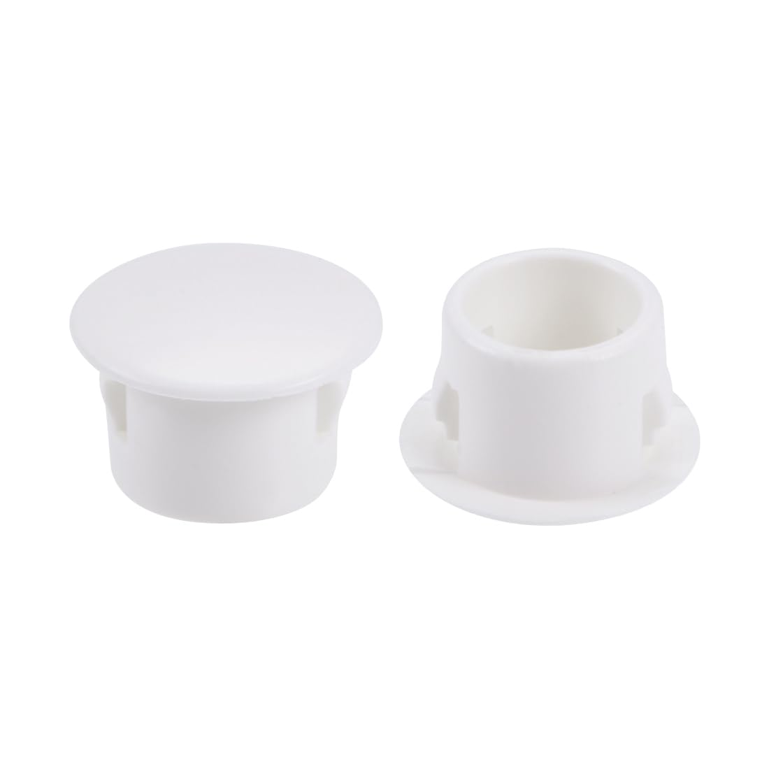 uxcell Hole Plugs White Plastic 13mm(1/2-inch) Snap in Locking Hole Tube(12.5-13mm) Steel Furniture Fencing Post Pipe Insert End Caps for Fitness Equipment 50 Pcs