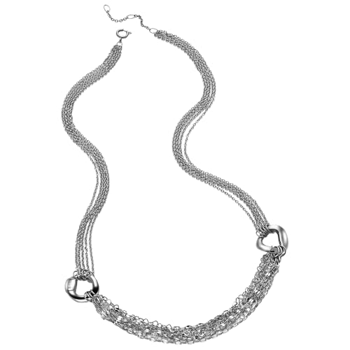 COLLANA DONNA: La collana Skyfall di Breil è realizzata in acciaio formata da catene di diverso stile e lunghezza, intervallate da due originali e ingegnose chiusure che permettono di portare il gioiello in più modi diversi