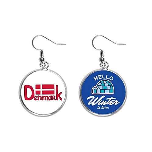 Pendientes de Dinamarca joyería colgante de gota invierno para mujer