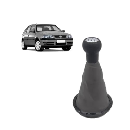 Coifa De Câmbio Bola Gol Saveiro Parati G3 Napa Cinza Aro Preto L Prata