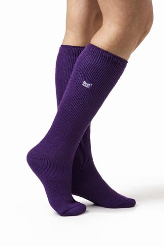 Heat Holders Ladies Extra Long Heat Holders, Purple, US Shoe Size 5-93