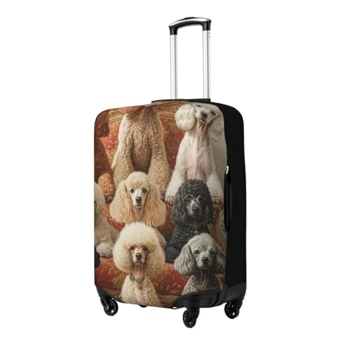 Poodles Dogs Travel Luggage Covers For Suitcase Elastic Suitcase Protector Anti-Scratch Spandex Baggage Covers Fits 18-32 Inch Luggage X-Large2