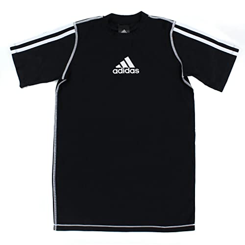 adidas Boy's Core Active Short Sleeve Tee, Black (Large (14/16))