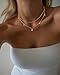 SELFROSE Layered Necklaces For Women,Dainty Gold Necklace Stack 14k Gold Plated CZ Layering Choker Necklaces For Women Trendy Simple Formal Choker Necklace Set Fashion Accessories Jewelry Set