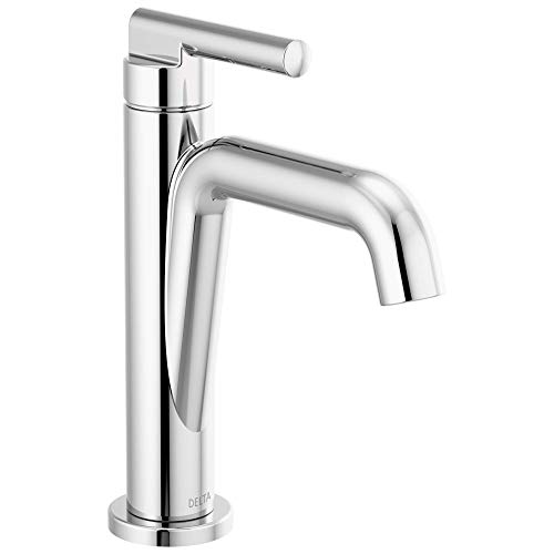 Delta Nicoli Chrome Bathroom Faucet 1 Hole, Single Hole Bathroom Sink Faucet for Vanity, Push-Pop Drain Assembly, Chrome 15849LF by DELTA - Used condition - US$88.18