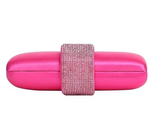 Image of Satin Rhinestones Evening Bags Party Bridal Clutch Purse For Women Prom Clutch