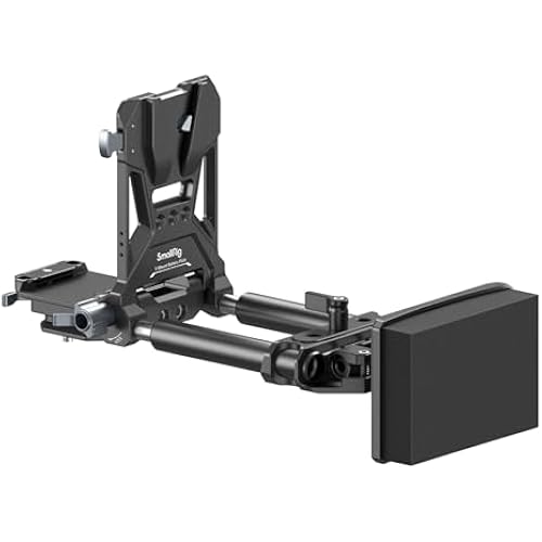 SMALLRIG Foldable V Mount Battery Plate, with QR Plate for Arca, 15mm Rods