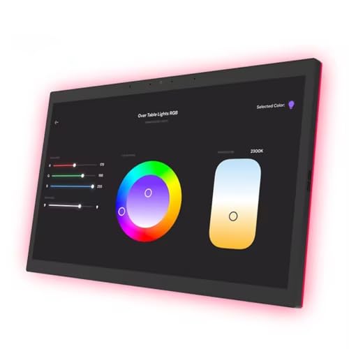 Image of 2026 New 15.6 Inch Smart Home Dashboard Control Panel Wall Mounted Android 14 POE Tablet, Touch Screen Display, LED Ambient Lighting (Black Color)