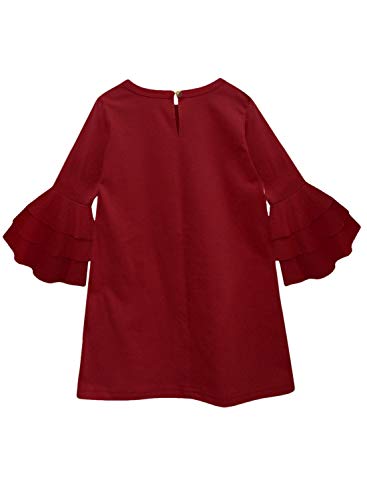 Image of A.T.U.N. (ALL THINGS UBER NICE) Girls Cotton A-Line Knee Length Long Sleeve Casual Dress