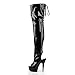 Pleaser Women's Delight-3017 Knee-High Boot,Black Patent,8 M US