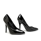Bismaa Mens Womens Drag Queen Cross Dresser HIGH Heel Pointy Toe Court Shoes Big Sizes UK 9,10,11,12 (UK 11/EU 45, Black Patent)