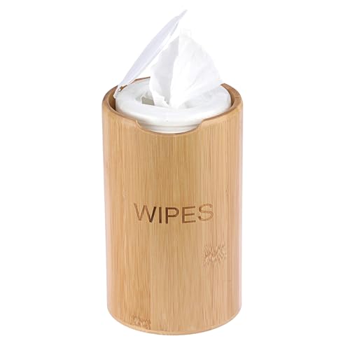 Kokone Bamboo Wipes Dispenser Compatible for Clorox Lysol Farmhouse Wipes Canister Holder Cleaning Wipe Dispenser Container Decorative Bamboo Wipes Dispenser Keeper for Kitchen Bathroom Office