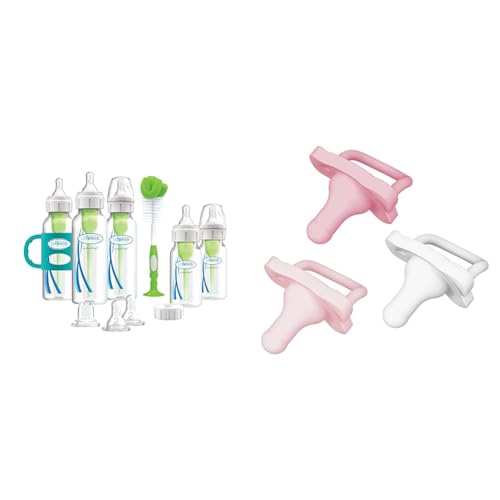 Image of Dr. Brown's Anti-Colic Options+ Narrow Bottle to Sippy Gift Set with Silicone Pacifier 0-6m 3 Pack