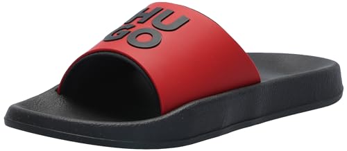 Image of HUGO Men's Stacked Logo Slide Sandal