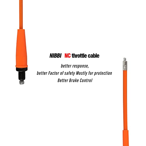 Image of NIBBI Throttle Cable 40.3 inch, Universal Replacement Motorcycle 102.5cm Adjustable Throttle Cable, For Dirt Bike Pit Bike YAMAHA Kawasaki Honda Apollo Motocross