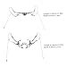 minkissy Adjustable Punk with Metal Chain Unique Creative Half Face Cover for Halloween Costume Parties Masquerade Balls Unisex Fashion Accessory