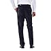 Haggar mens Stretch Corduroy Expandable Waist Classic Fit Flat Front Casual Pants, Dusk, 42W x 29L US