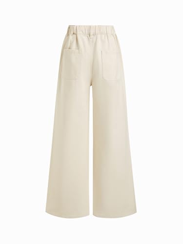 Image of CIDER Drawstring Baggy Jeans Women Mid Waisted Wide Leg Jeans with Pockets