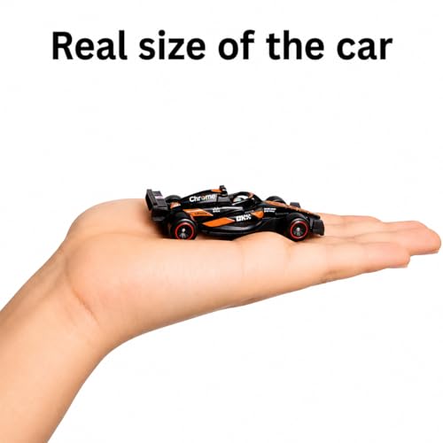 Image of 1:64 Scale Diecast Alloy Formula Racing Car Set of 6 - Metal F1 Style Mini Collectible Toy Cars with Free Rolling Wheels, Realistic Racing Models for Kids, Boys, Adults & Collectors Gift Set
