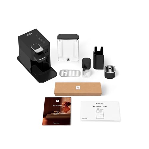 De'Longhi Nespresso Lattissima One Evo EN510.B, Machine a Café Capsule, Expresso et Cappuccino, 1450W, Noir