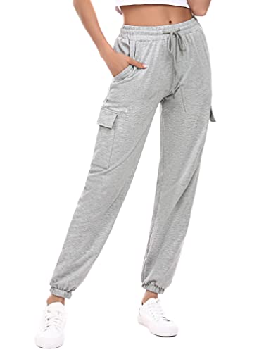 Bresdk Damen Jogginghose Sporthose Trainingshose Lang Baumwolle Hohe Taille Freizeithose Cover