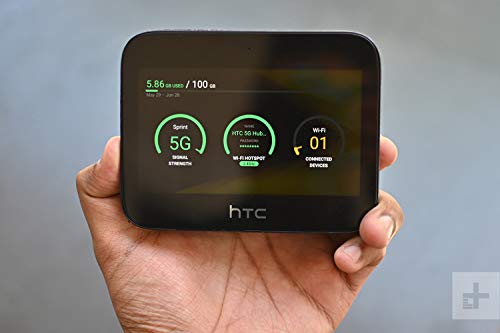 Image of HTC Sprint 5G Hub 5G and 4G LTE Hotpsot | Up to 20 WiFi Devices and 1 Wired | Great for Remote Workers | Android 9.0 | 2.4GHZ and 5GHZ | 7660MAH All Day Battery